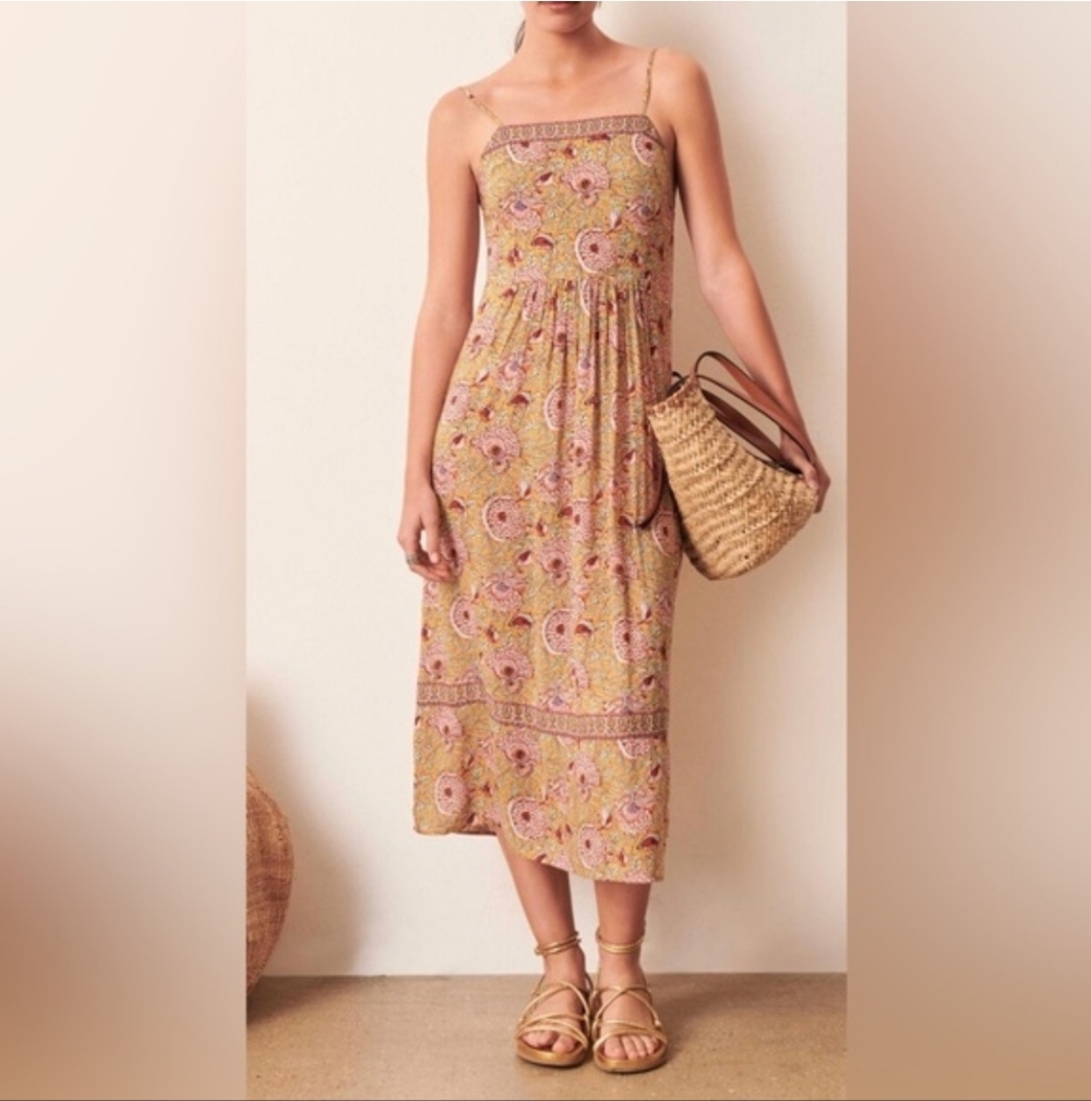 Ba&sh Vale Midi Dress Size M Boho Vacation Flowy